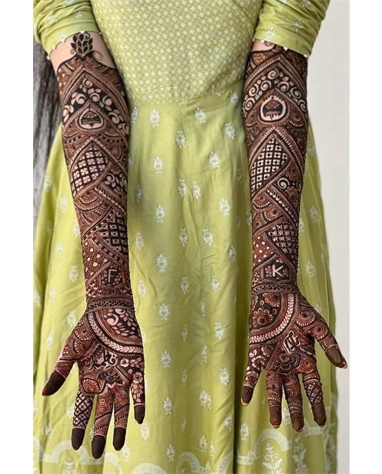 Beautiful Pathway Using Jasmine Modern Full Hand Mehndi Design